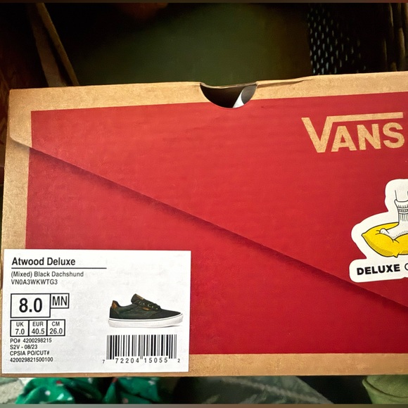 NWT Vans Atwood Deluxe Black and Brown Low-Top Sneakers size M 8/ W 9.5. Unisex - Picture 11 of 12